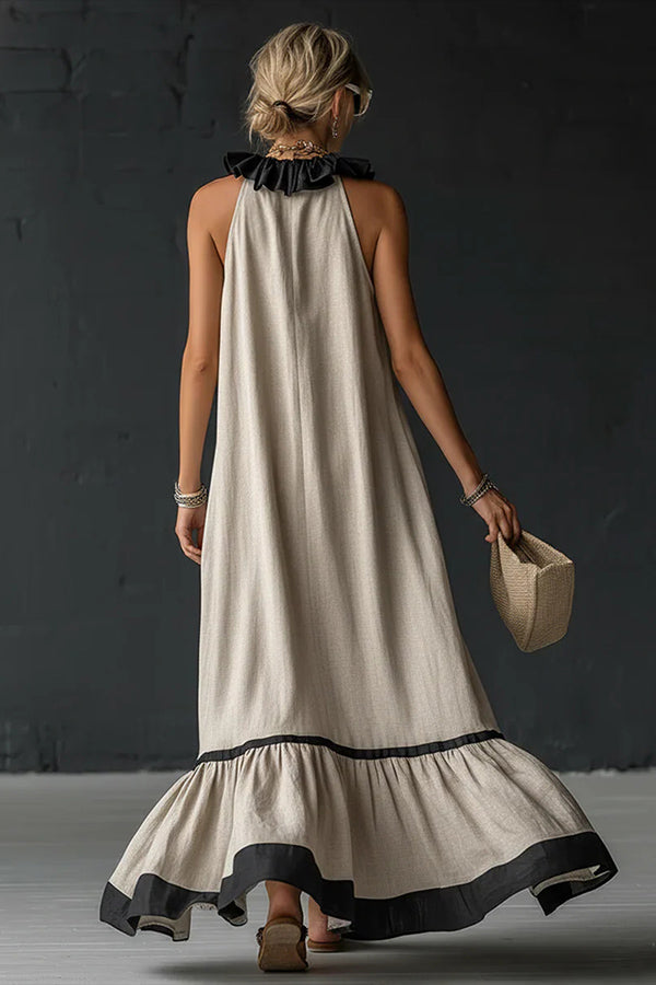 Vestido Maxi de Algodón y Lino — Estilo sin esfuerzo, comodidad total