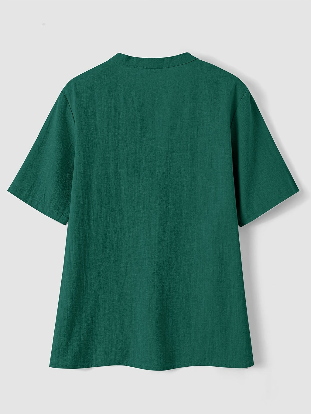 Blusa Elegante con Escote en V y Botones de Madera