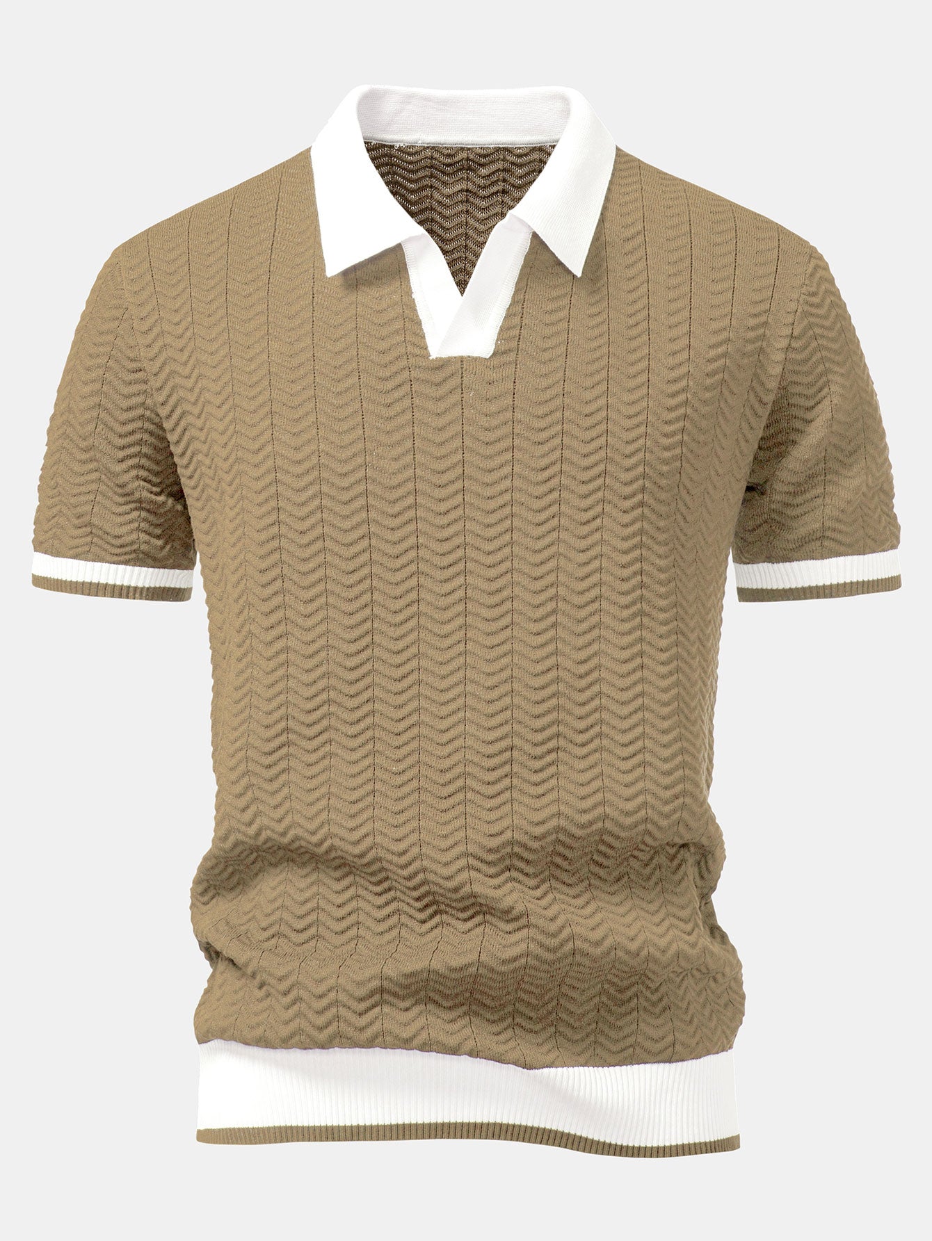 Conjunto De Punto Polo De Pico Y Pantalón Recto