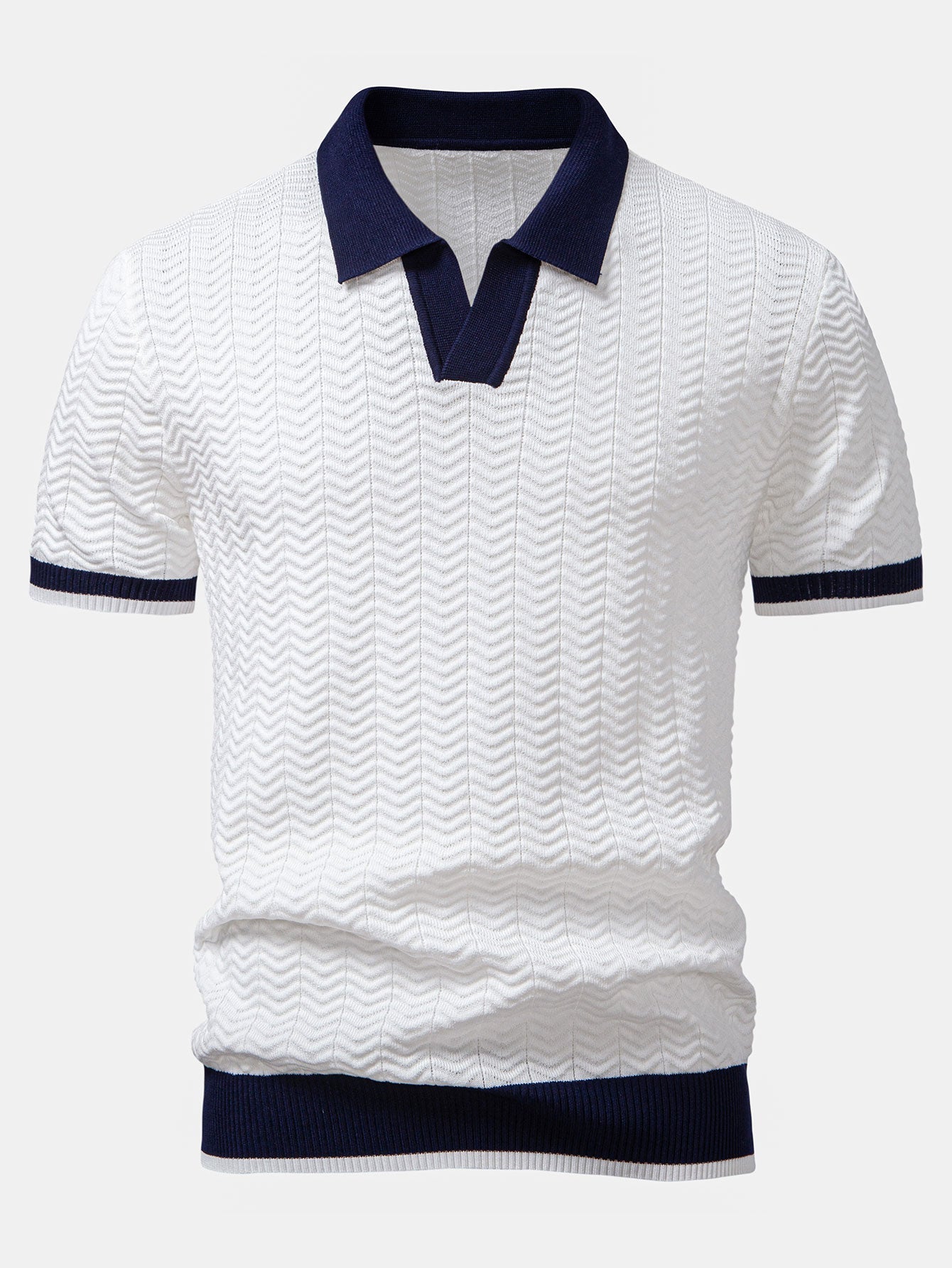 Conjunto De Punto Polo De Pico Y Pantalón Recto
