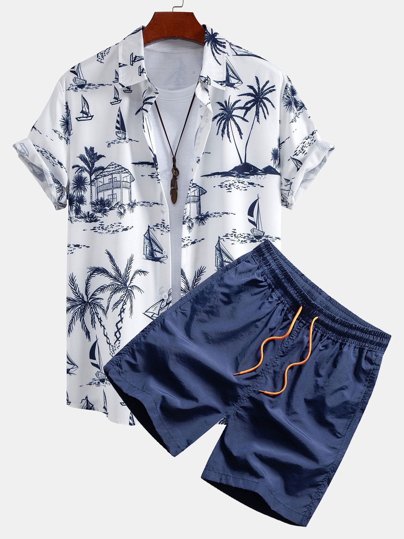 Tropez™ · Conjunto camisa y short estampado tropical