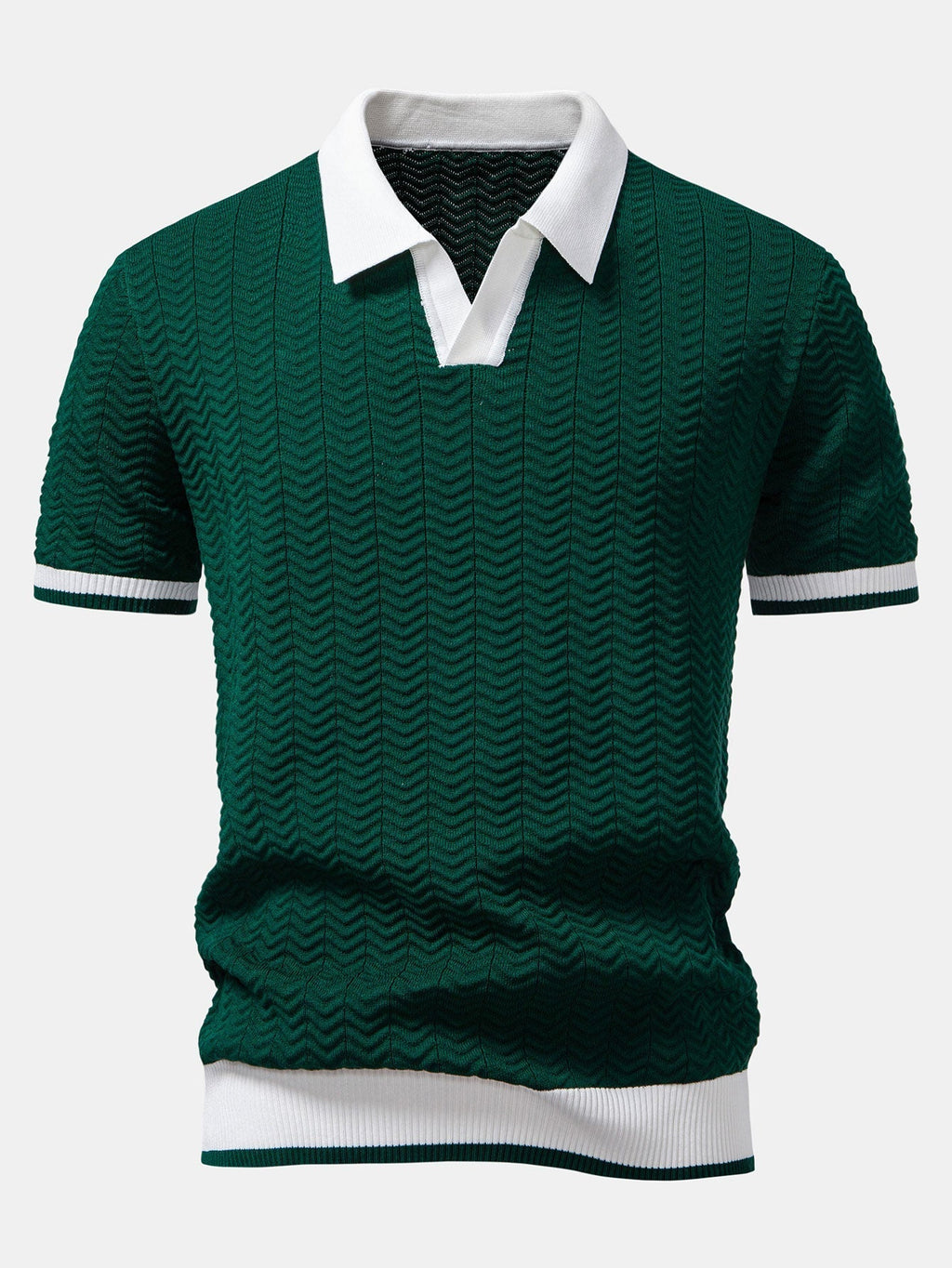 Conjunto De Punto Polo De Pico Y Pantalón Recto