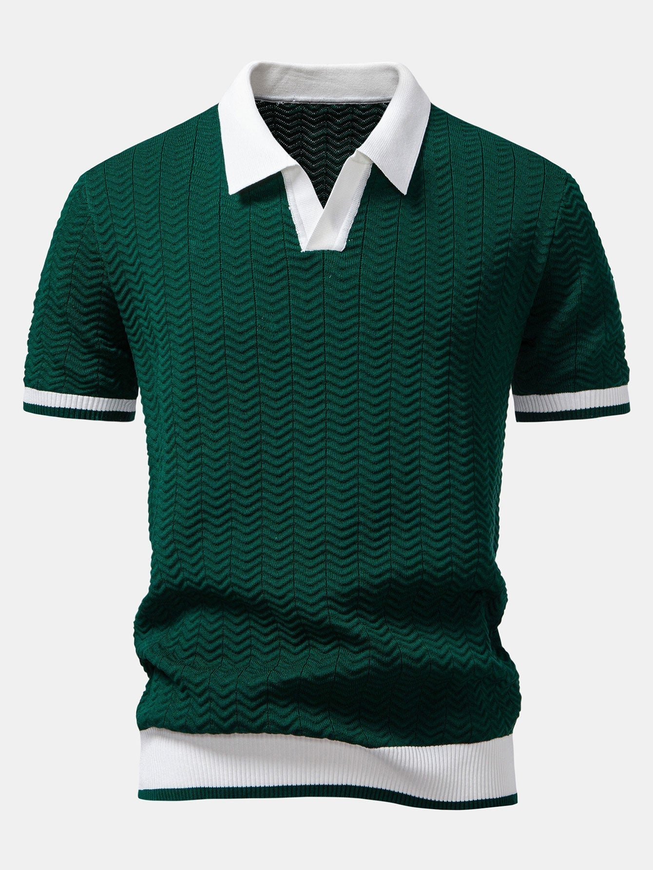 Conjunto De Punto Polo De Pico Y Pantalón Recto