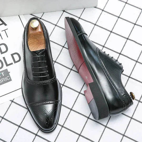 Cavalieri™ | Zapatos Oxford Handcrafted con Suela de Contraste