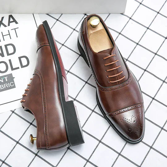 Cavalieri™ | Zapatos Oxford Handcrafted con Suela de Contraste