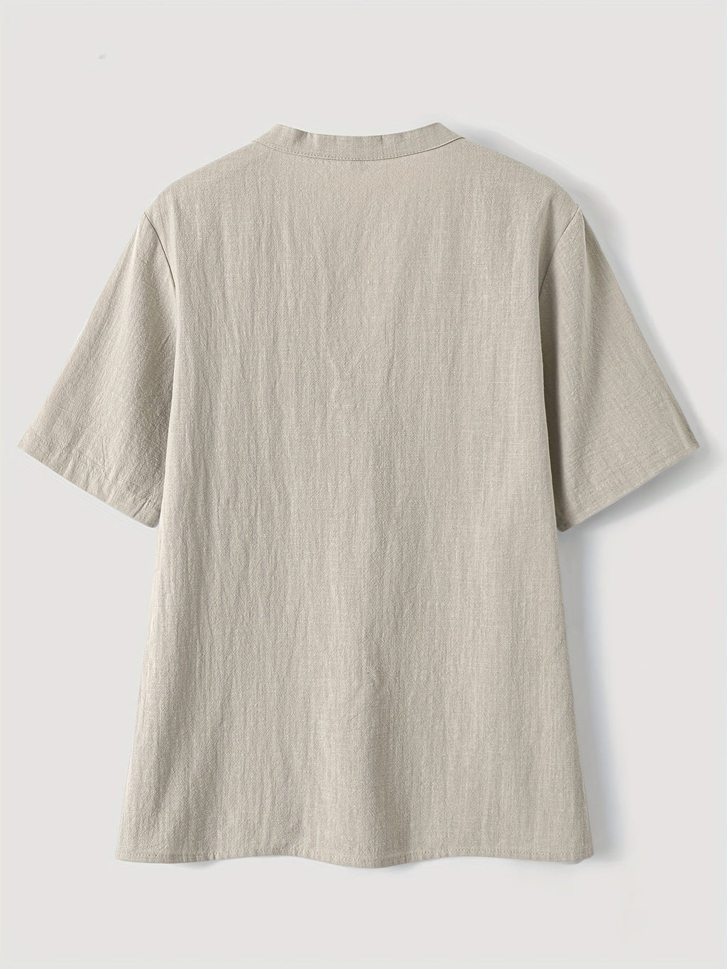 Blusa Elegante con Escote en V y Botones de Madera