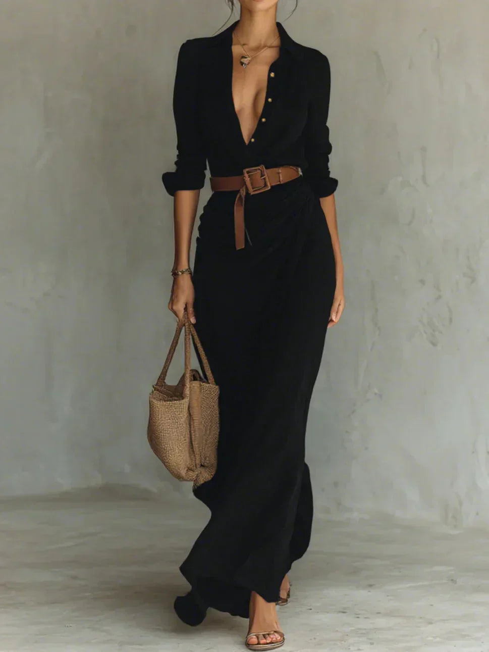 Enea™ | Vestido camisero de lino elegante