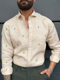 Mallorca | Camisa de lino con estampado de limones