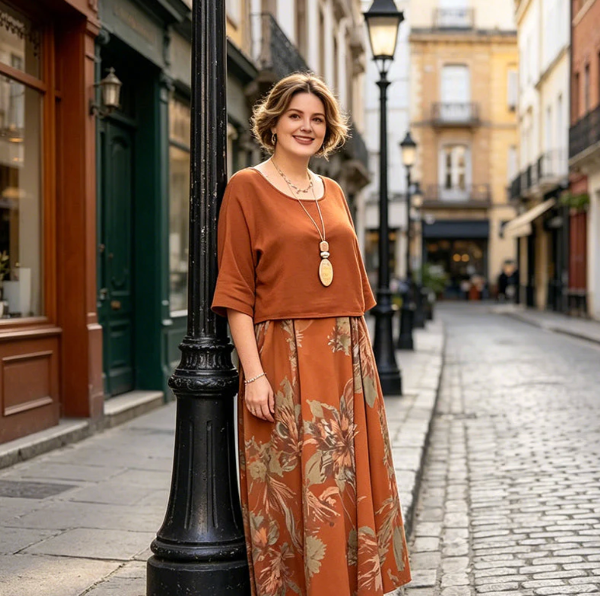 Conjunto Vintage de Dos Piezas — Elegancia que fluye contigo