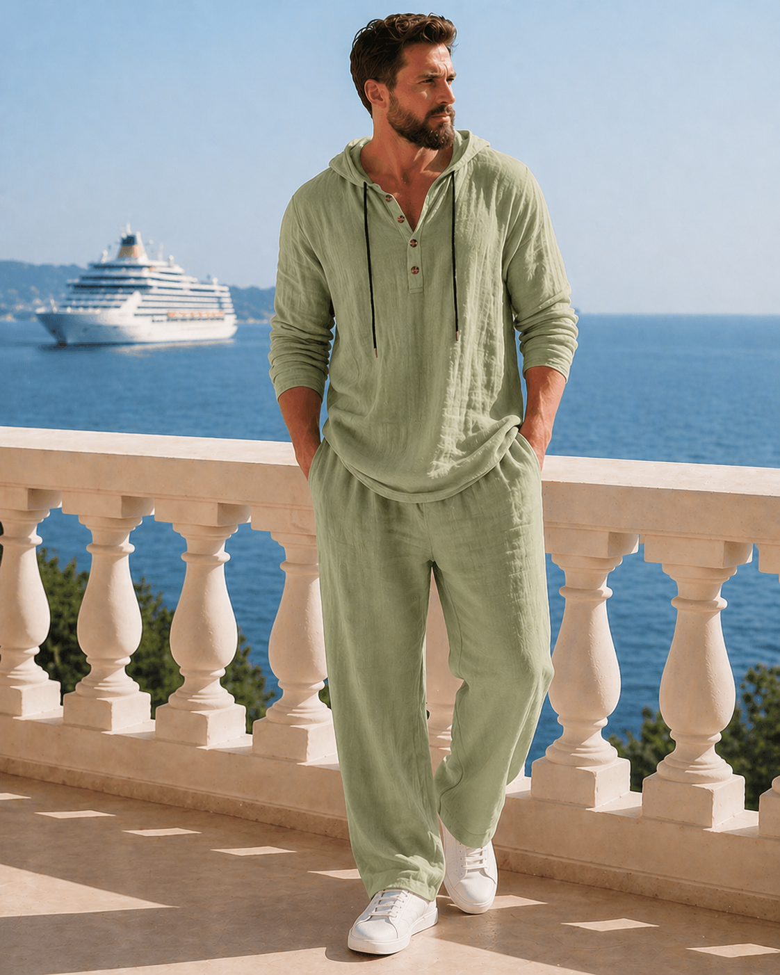 Capri™ · Conjunto lino con capucha para hombre