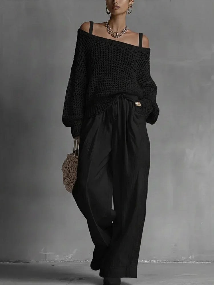 Conjunto Knit de 2 Piezas — Elegancia relajada con esencia artesanal