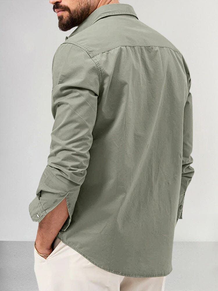 Giordano™ | Camisa casual estructurada con doble bolsillo