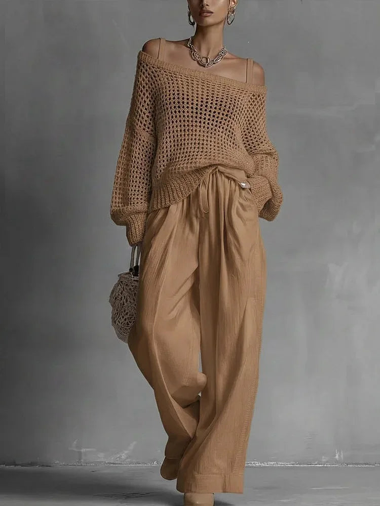Conjunto Knit de 2 Piezas — Elegancia relajada con esencia artesanal