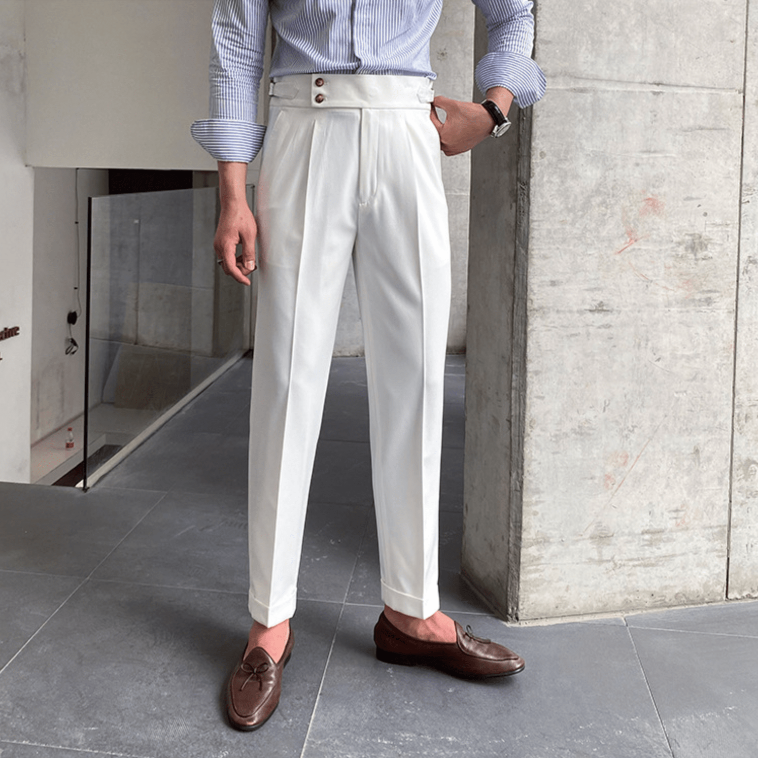 Edward | Pantalones elegantes de cintura alta
