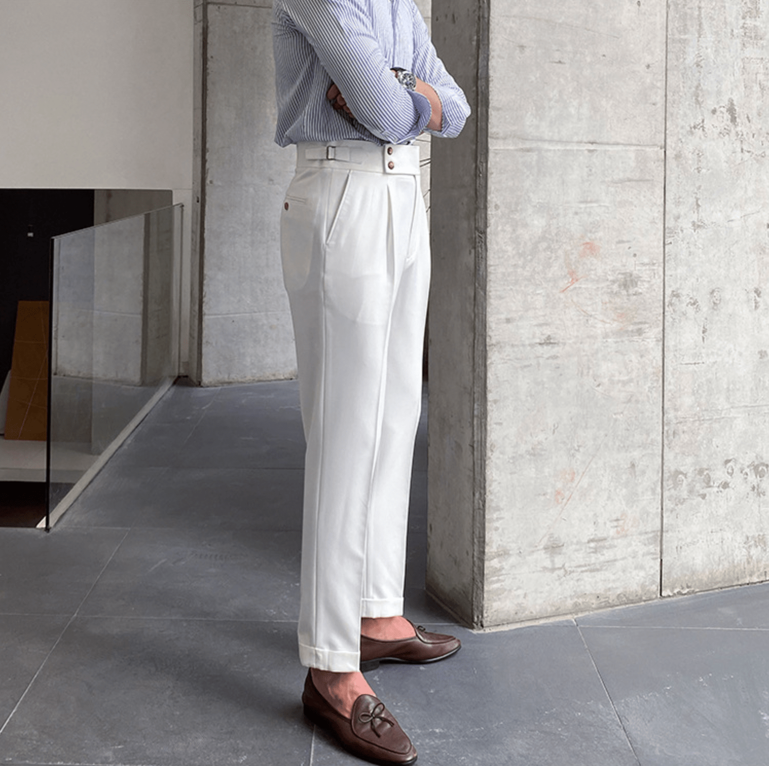 Edward | Pantalones elegantes de cintura alta