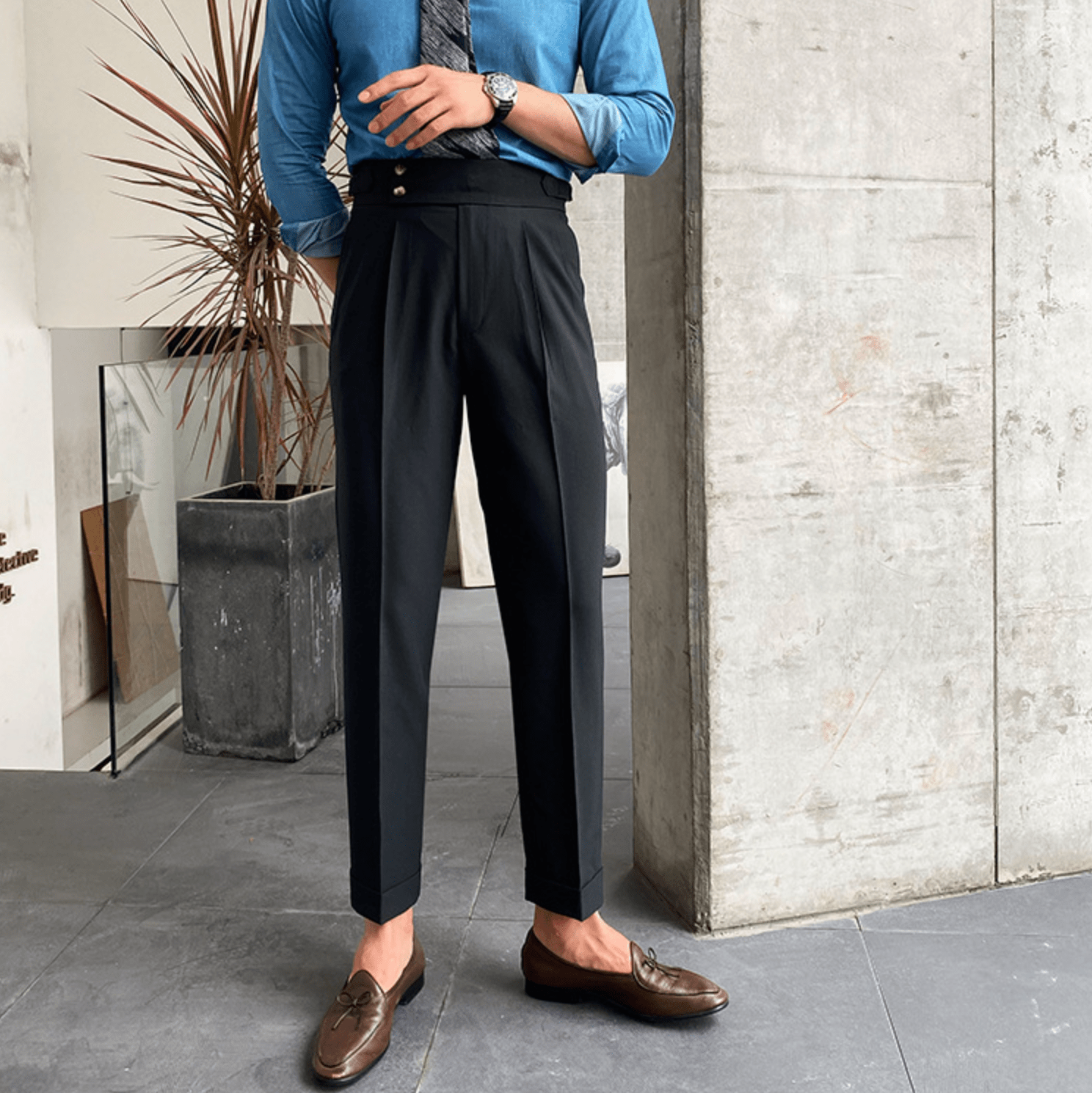 Edward | Pantalones elegantes de cintura alta