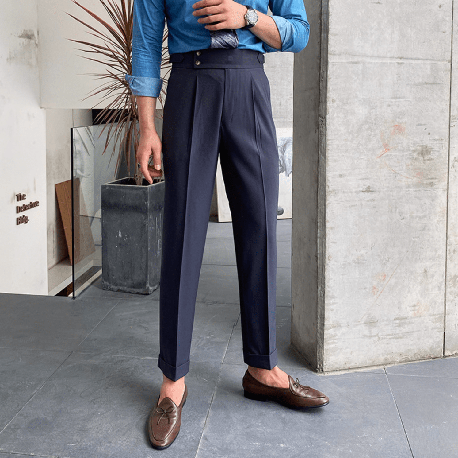 Edward | Pantalones elegantes de cintura alta