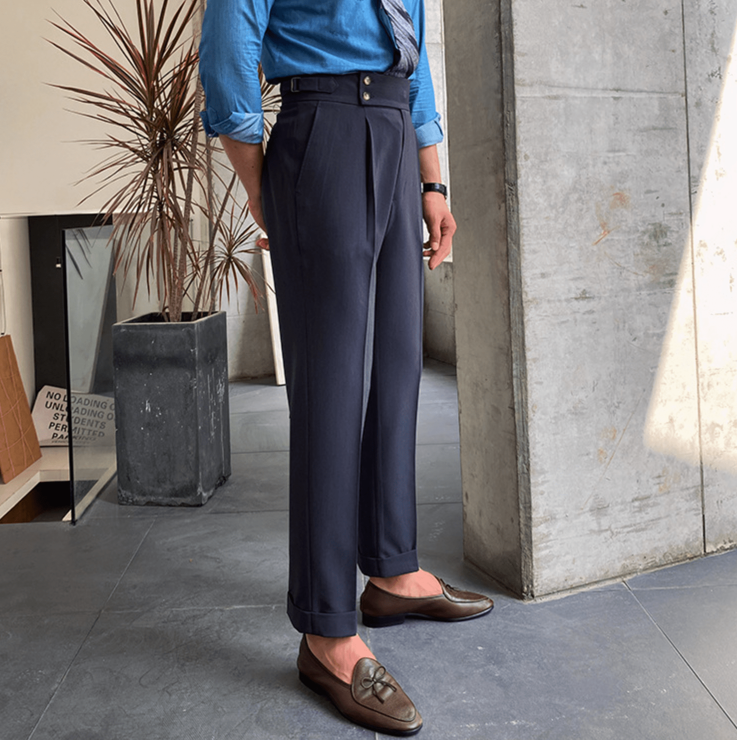 Edward | Pantalones elegantes de cintura alta