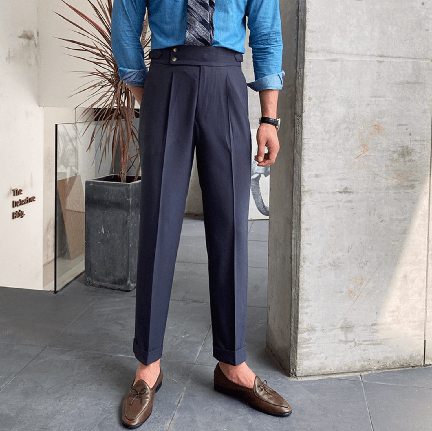 Edward | Pantalones elegantes de cintura alta
