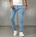 Dario | Pantalones cargo stretch de corte moderno