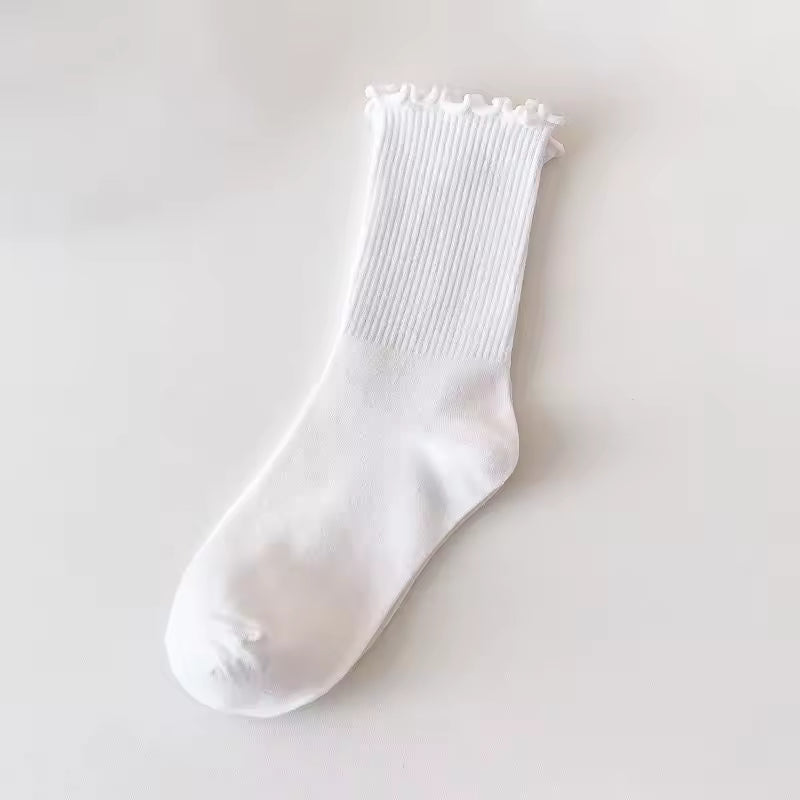 Cellini™ | Calcetines de Algodón Premium con Borde Rizado (Pack de 4)