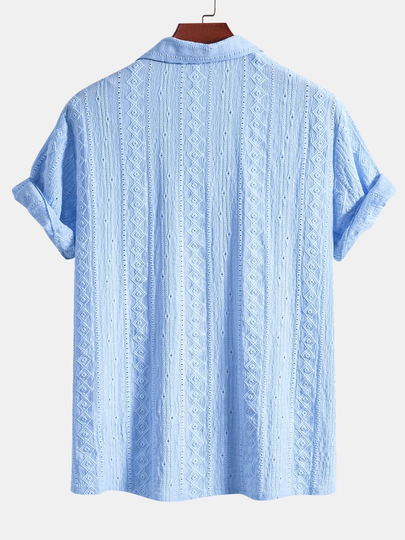 Conjunto Camisa Cubana Jacquard y Pantalón Recto Lino