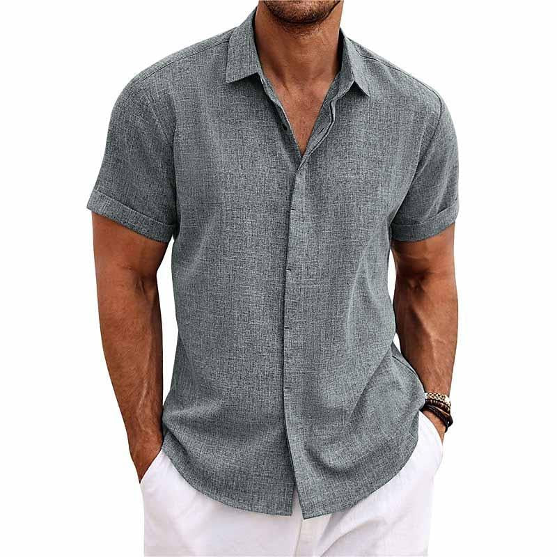 Varese™ | Camisa de lino y algodón de manga corta