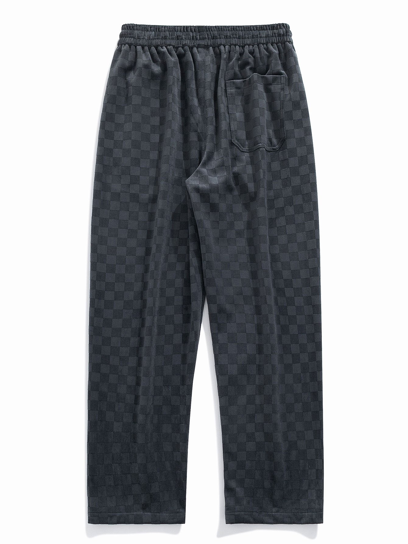 Pantalones Rectos de Cuadros
