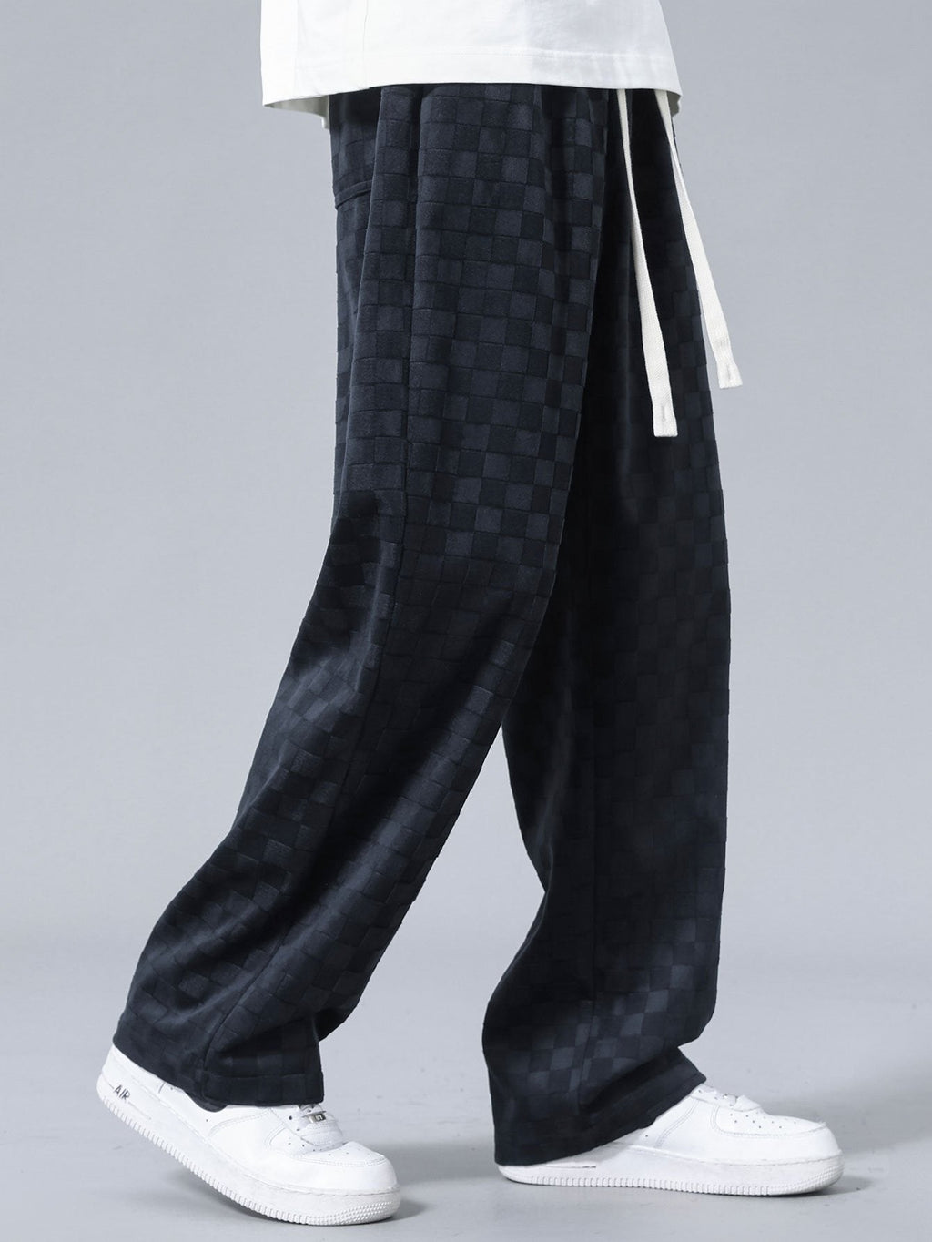 Pantalones Rectos de Cuadros
