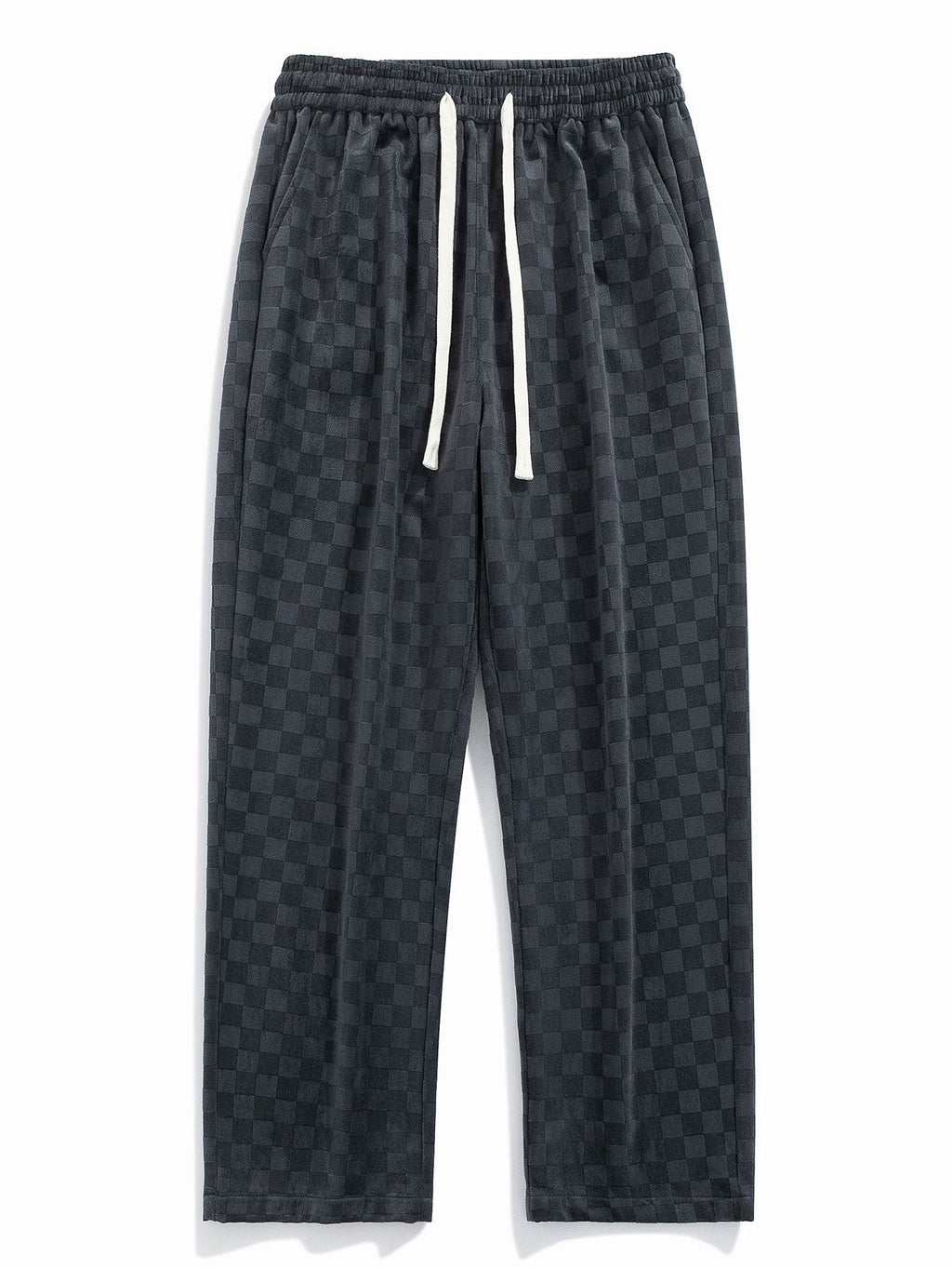 Pantalones Rectos de Cuadros