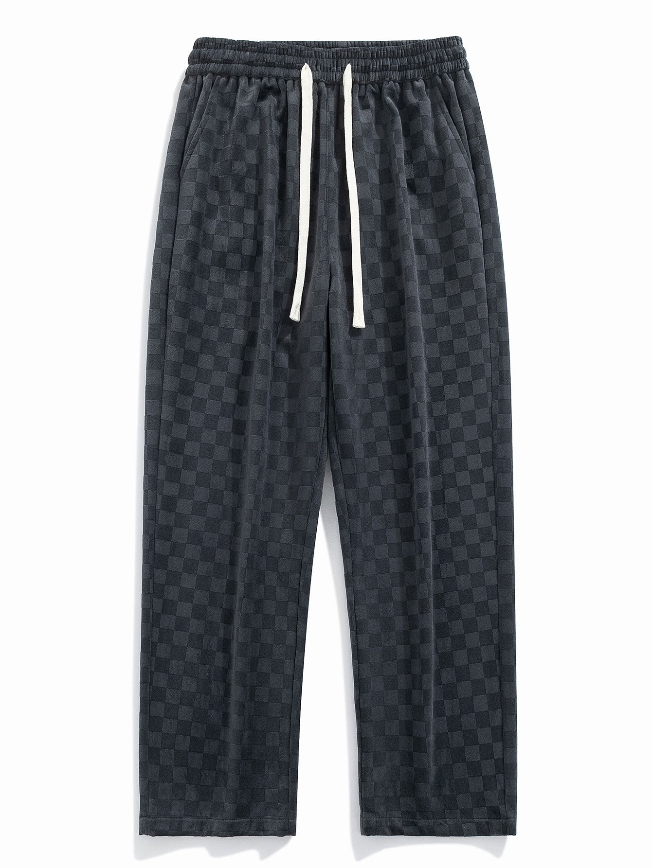 Pantalones Rectos de Cuadros