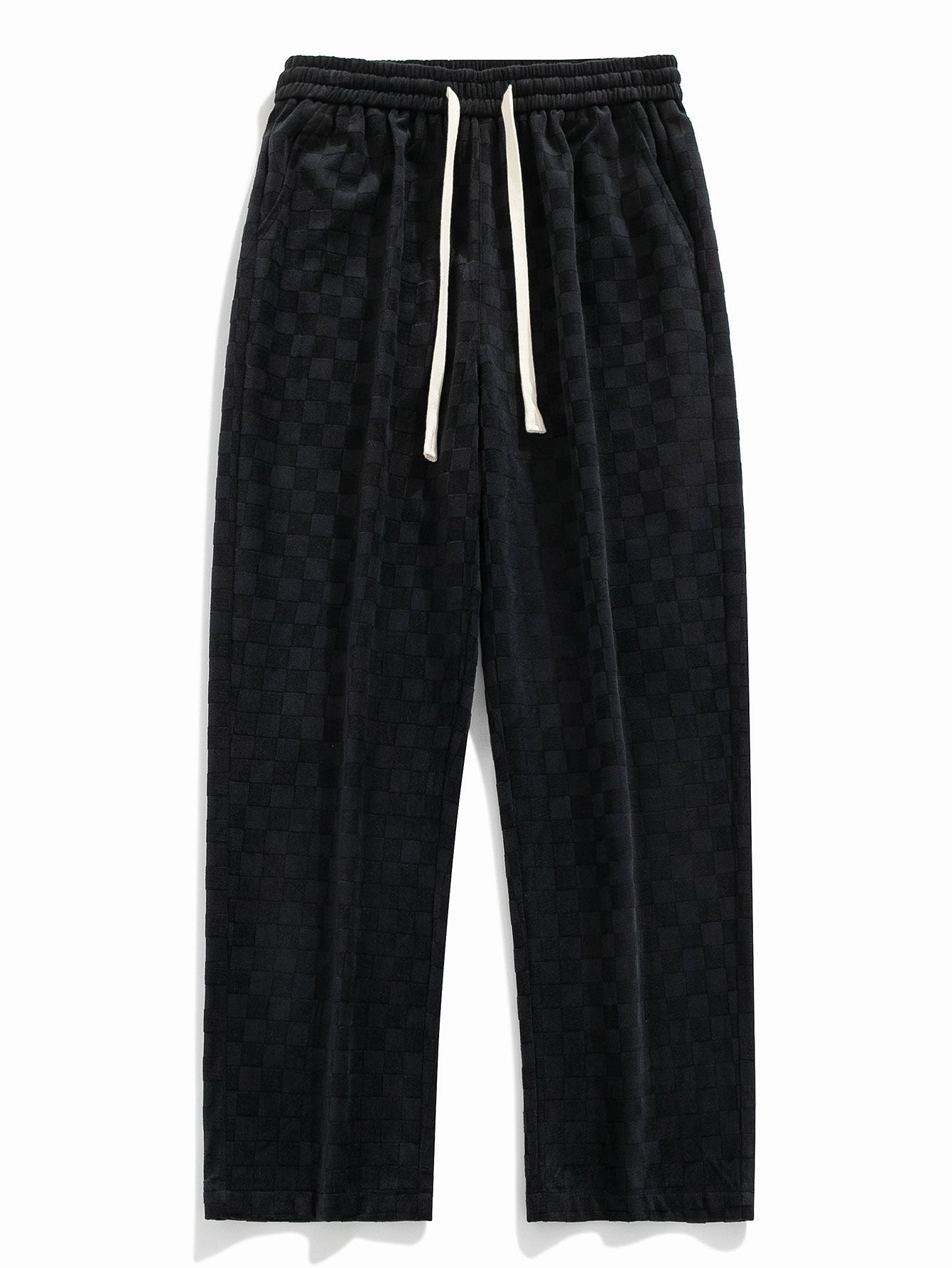 Pantalones Rectos de Cuadros