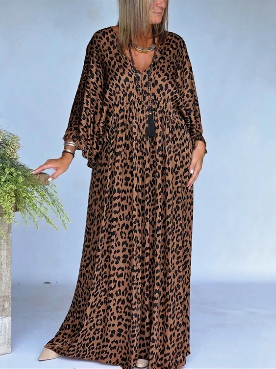 Vestido Leopard - Silueta amplia que aporta movimiento y comodidad.