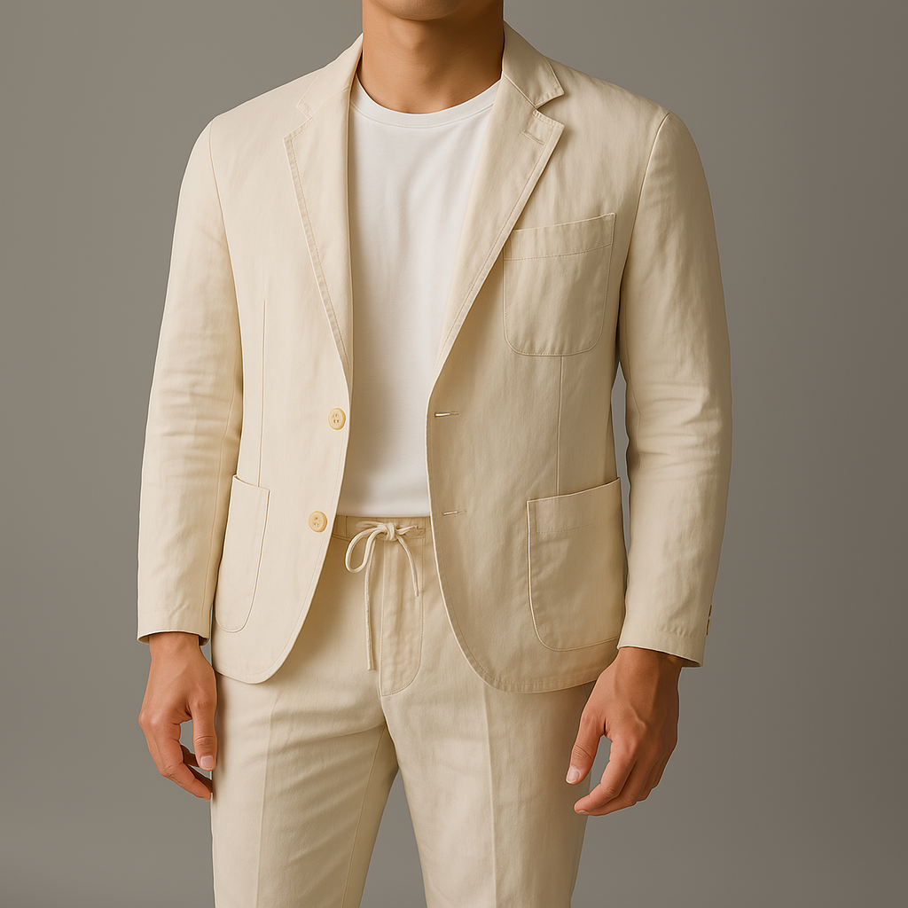 Leone™ · Conjunto blazer y pantalón de lino