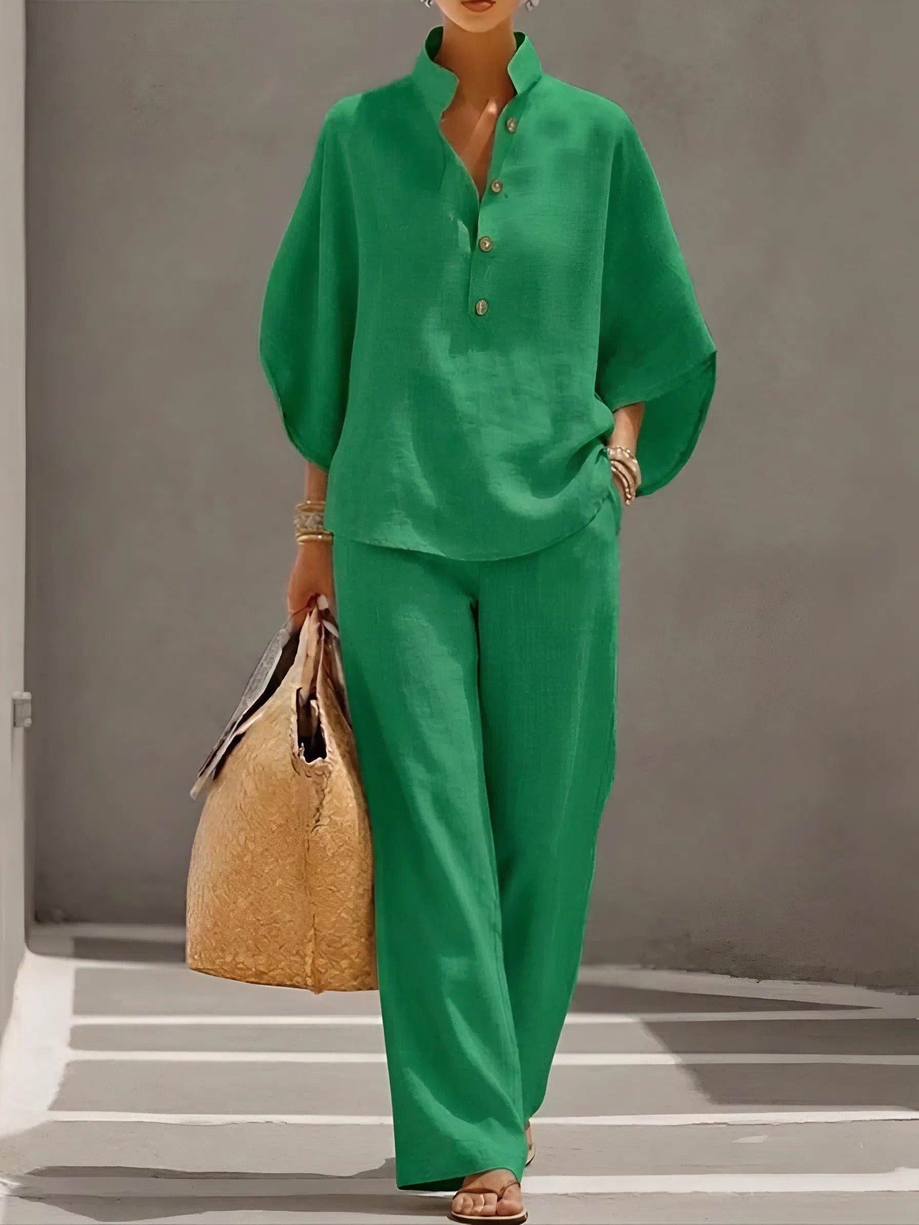 Ágata™ · Conjunto de dos piezas de lino y algodón