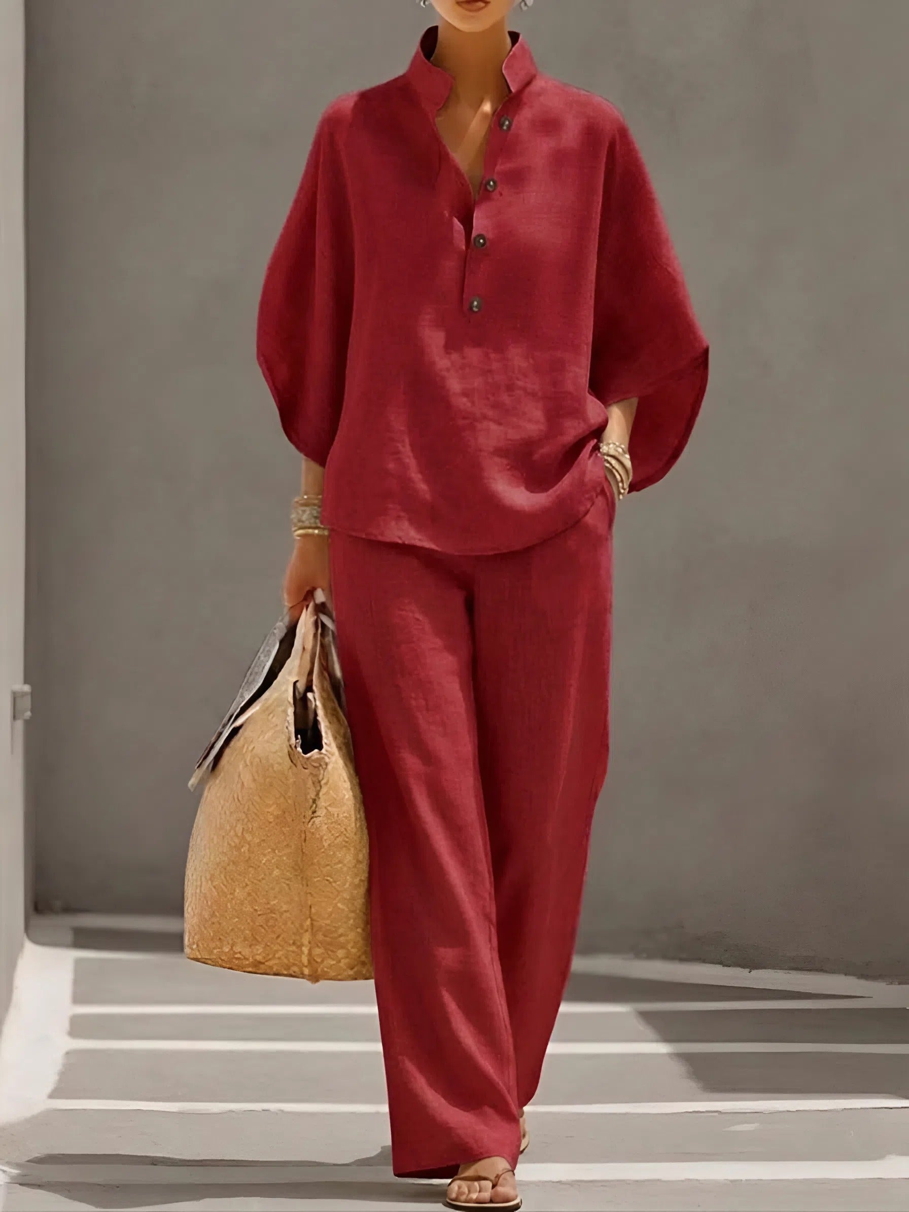 Ágata™ · Conjunto de dos piezas de lino y algodón