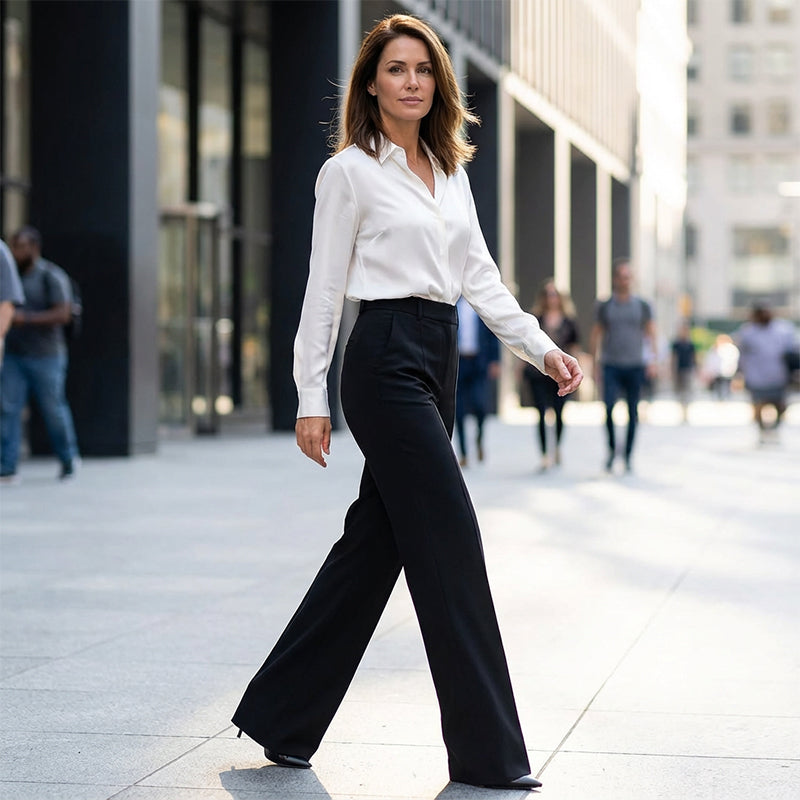 Valentina™ | Pantalón de cintura alta y corte recto