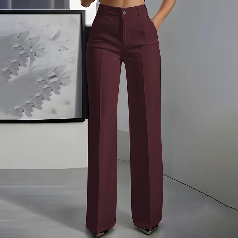 Valentina™ | Pantalón de cintura alta y corte recto