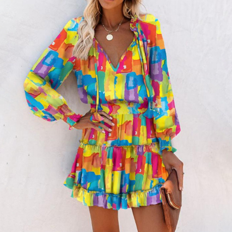 Vestido Elegante con Escote en V — Feminidad que fluye contigo