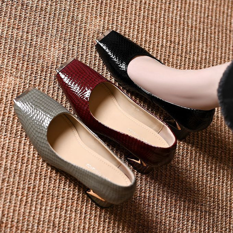 Zapatos Sonia - Diseño cuadrado que previene presión y rozaduras