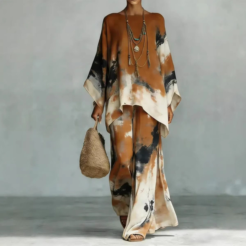 Conjunto de 2 Piezas con Estampado Artístico — Estilo y comodidad sin esfuerzo